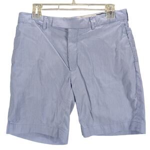 Polo Ralph Lauren Shorts Mens 32 Blue White Seersucker preppy Golf Coastal Beach